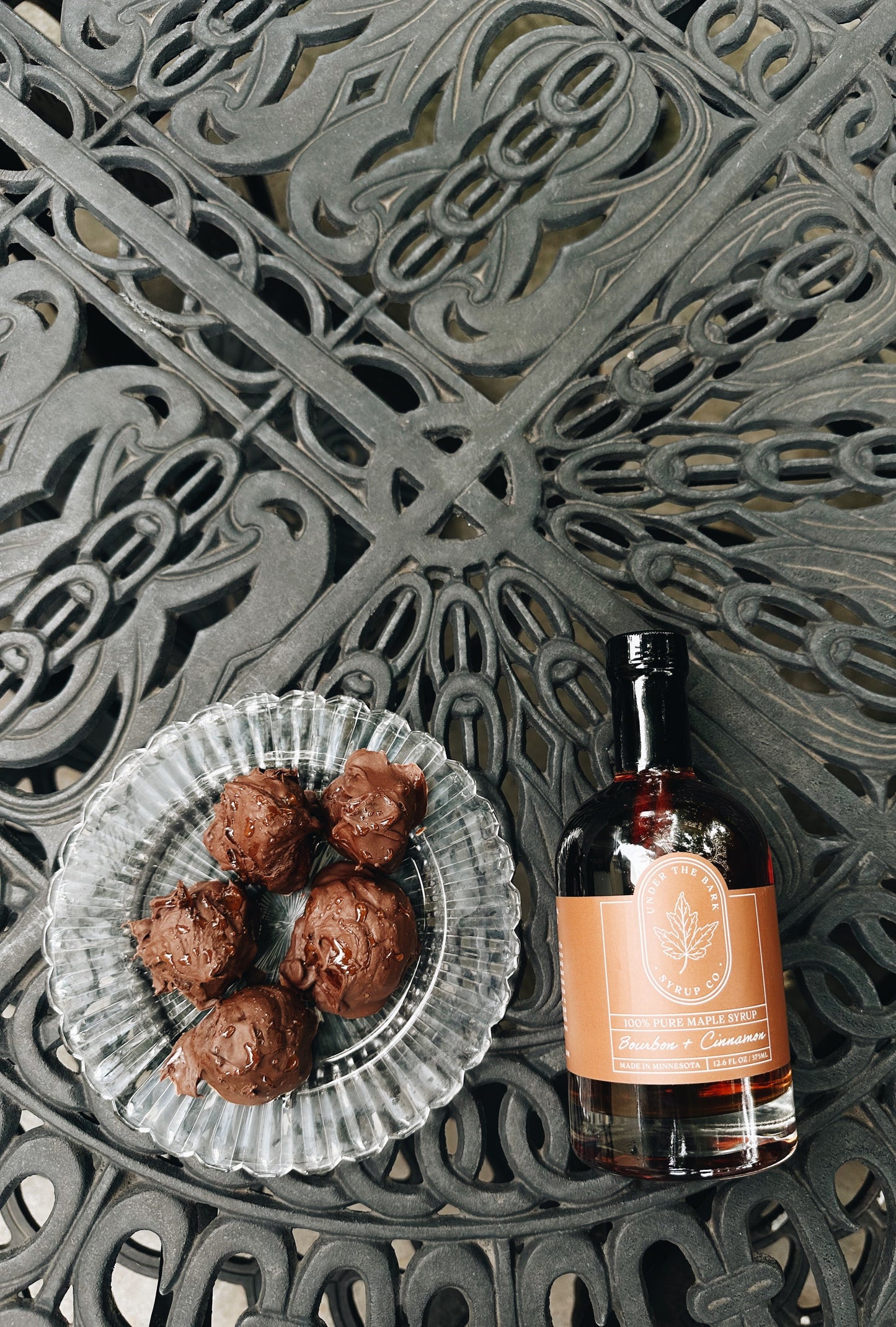 Bourbon + Cinnamon Maple Chocolate Truffles
