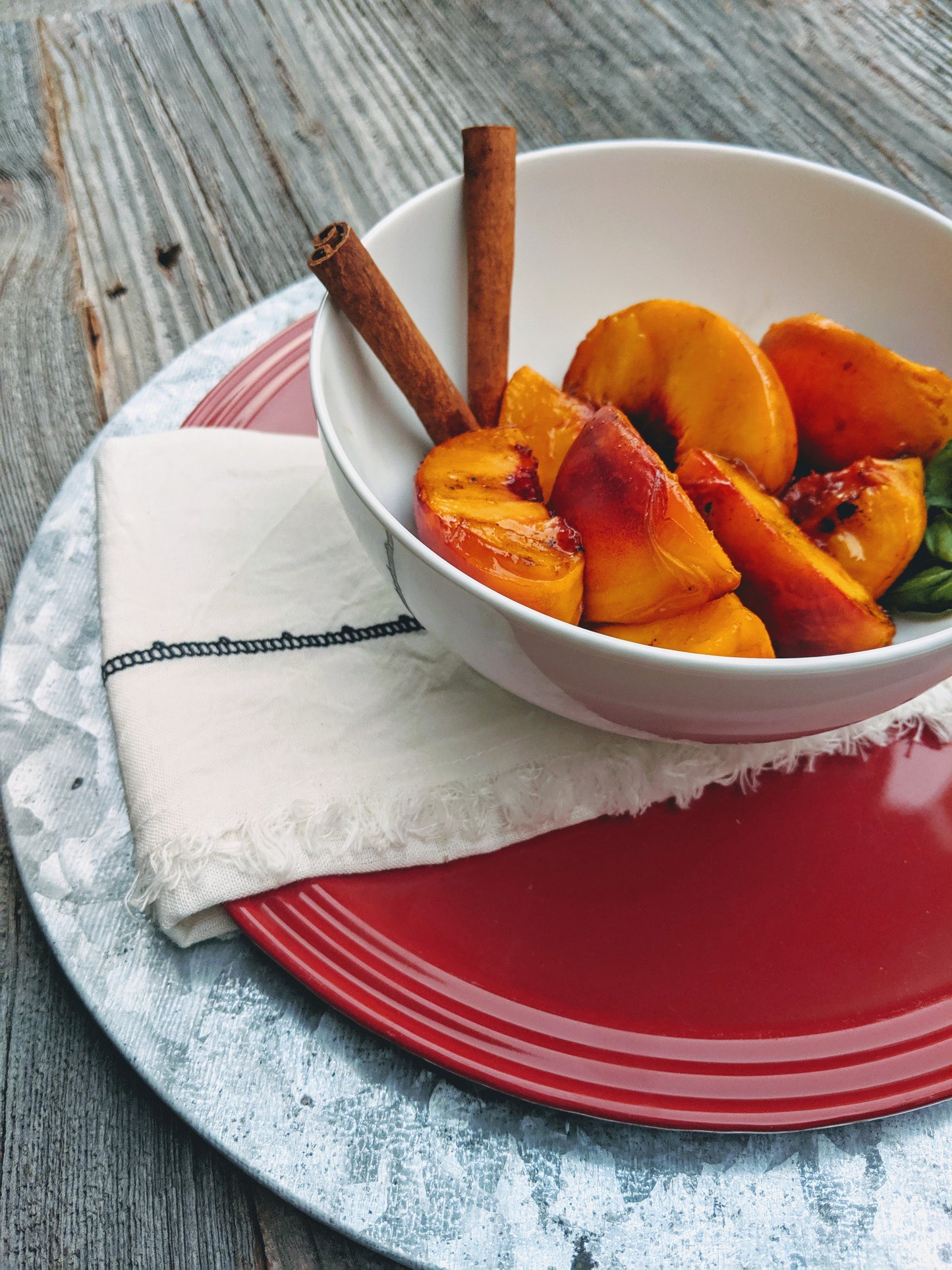Mark's Cinnamon Grilled Peaches