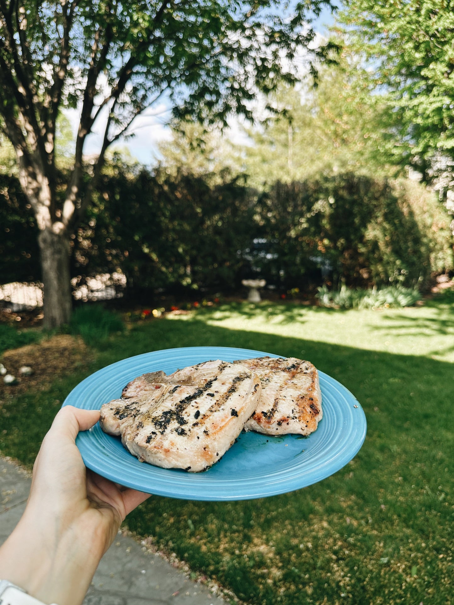 Grilled Pork Chops with Smoke Maple Syrup