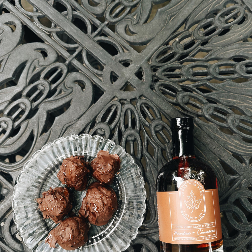 Bourbon + Cinnamon Maple Chocolate Truffles