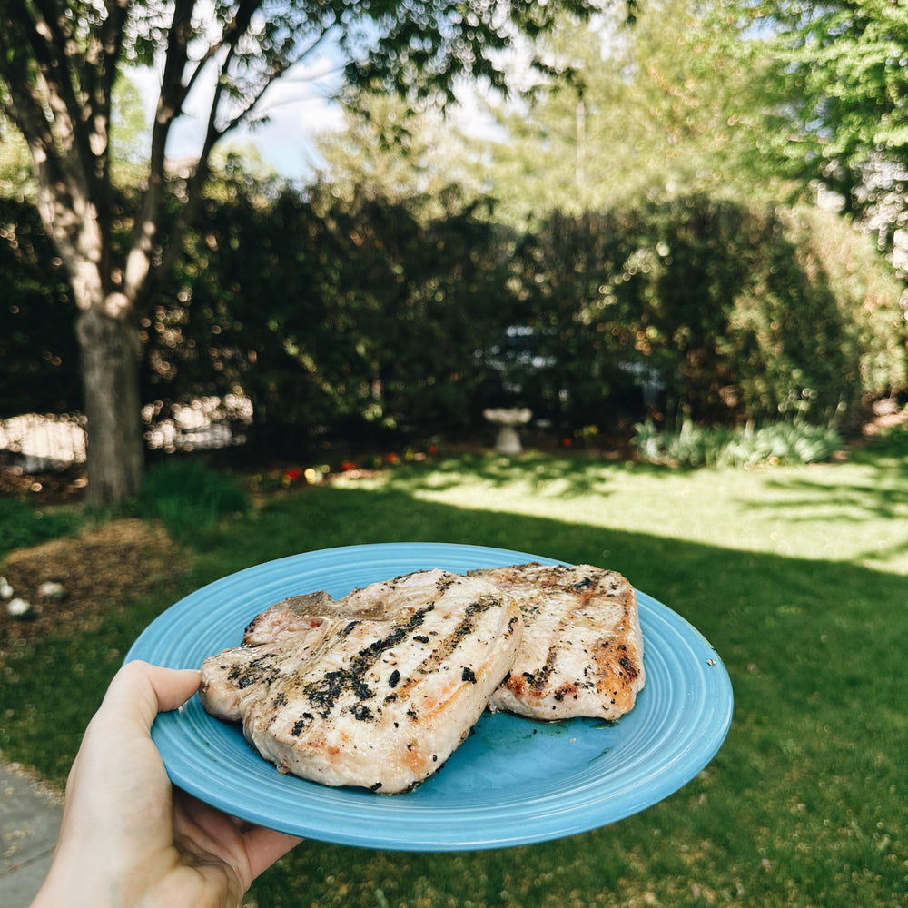 Grilled Pork Chops with Smoke Maple Syrup